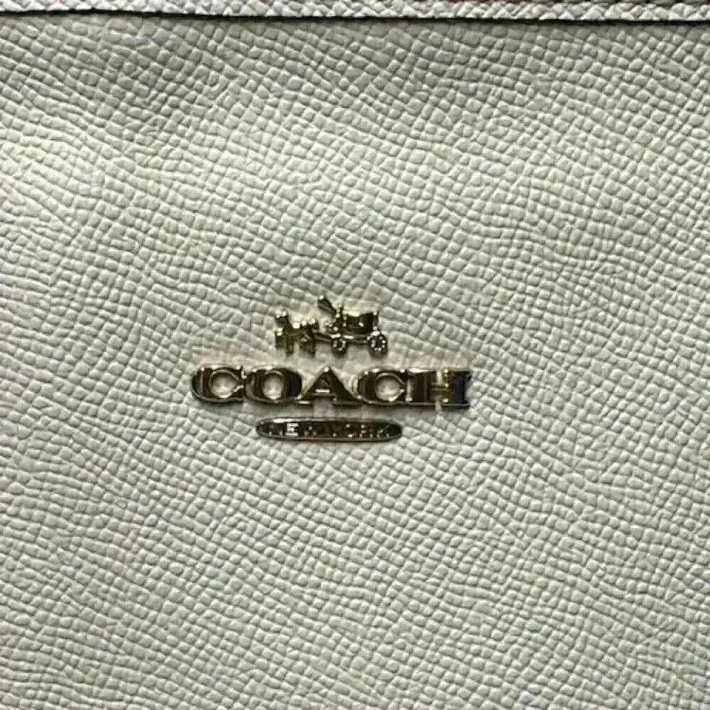 Coach City Zip Tote Shoulder Bag Chalk Cross Grain Leather F58846 - Picture 2 of 16